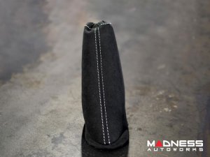 FIAT 500 eBrake Boot - Alcantara - Black w/ White Stitching